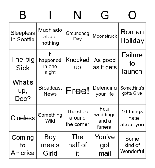 Bail Bingo Card