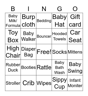 Baby BINGO Card