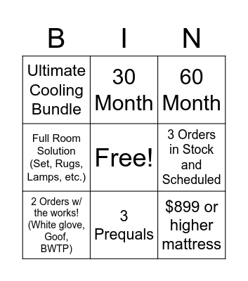 Bob's Bingo Card