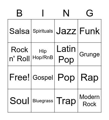 Parkville Orchestra Human Bingo! Bingo Card