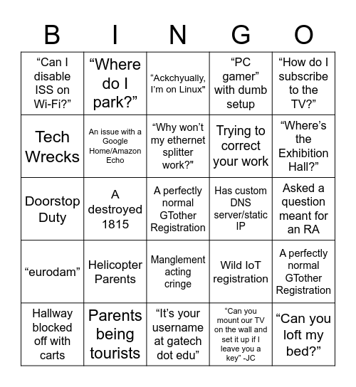 FMI 2022 Bingo Card