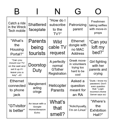 FMI 2022 Bingo Card