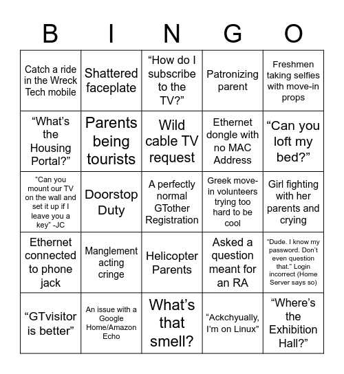 FMI 2022 Bingo Card