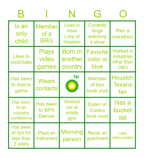 BPX Backyard BQQ Bingo Questionnaire Bingo Card