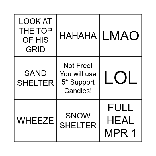 Cheren Sync Grid Bingo Card