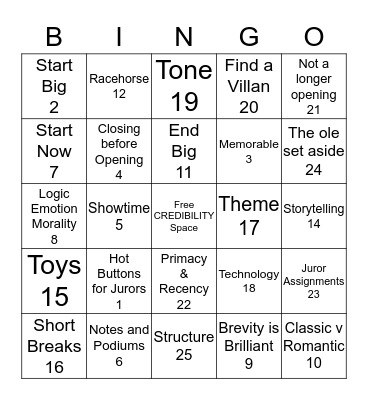 Bingo Card