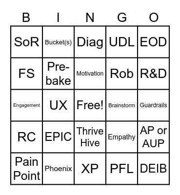 LC Kickoff Week: BINGO! Bingo Card