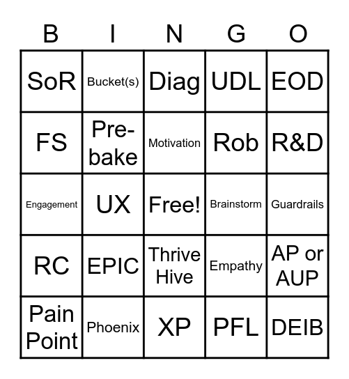LC Kickoff Week: BINGO! Bingo Card