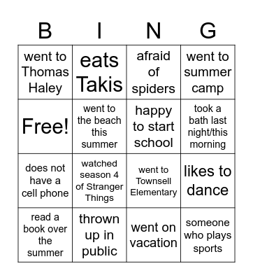 Find Someone Who? Bingo Card