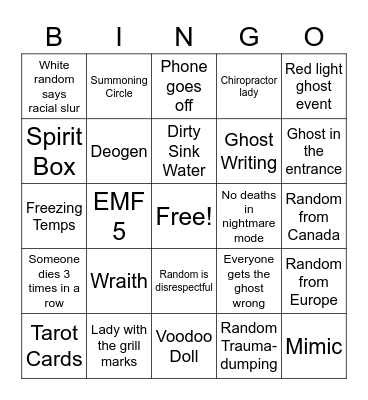 Phasmobingo Card