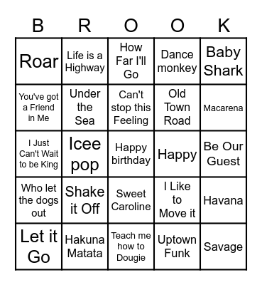 Kids Birthday Bingo Card