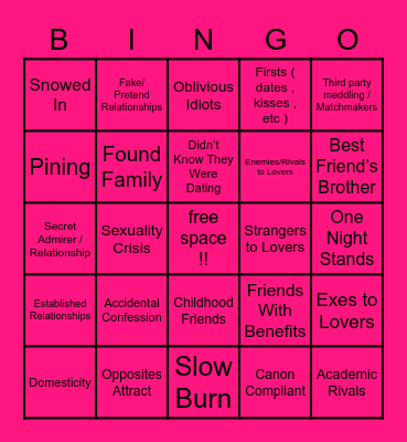 ACE HAN Bingo Card