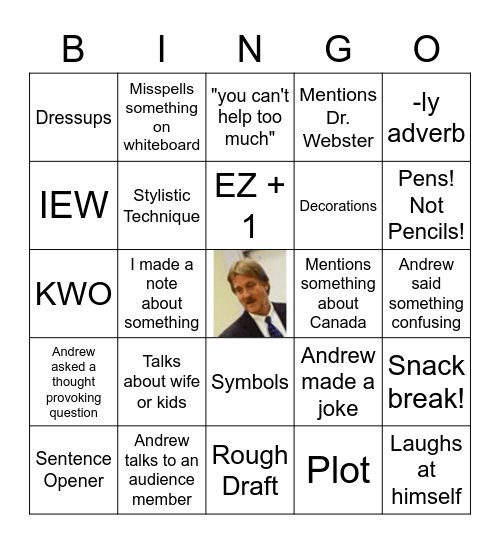 Pudewa Bingo Card
