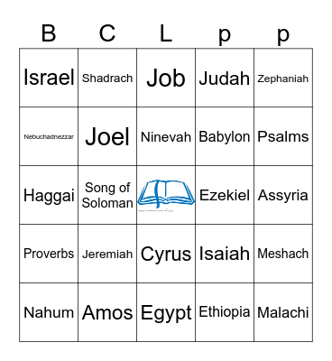 Bible Bingo- Old Testament Survey Bingo Card
