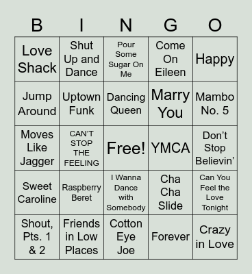 The Lowman's Bridal Shower Bingo Card