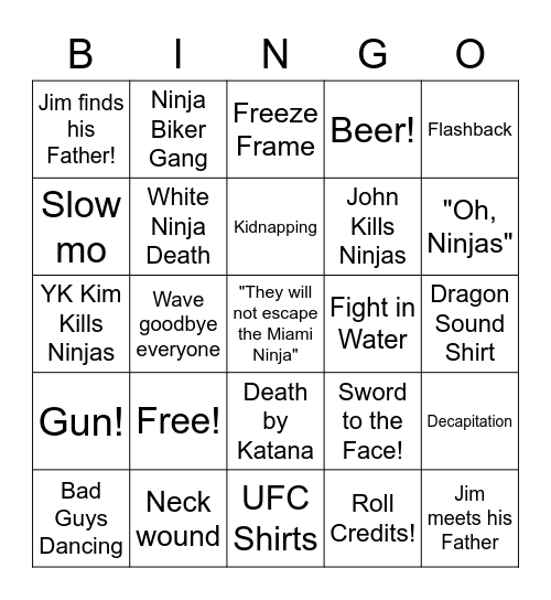 Miami Connection - Round 3 Bingo Card