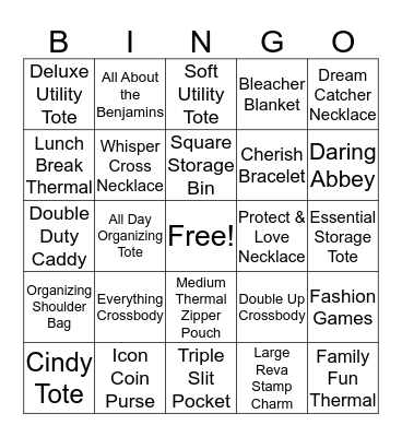 Thirty-One Bingo! Bingo Card