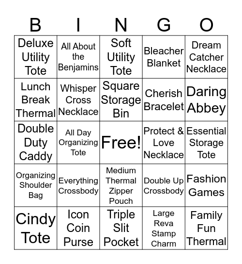 Thirty-One Bingo! Bingo Card