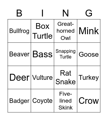 Beast Feast Bingo Card