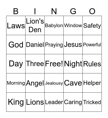 The Lion's Den Bingo Card