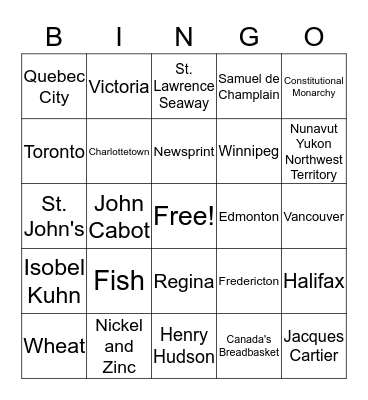 History Chapter Three Test: 2 Bingo Card