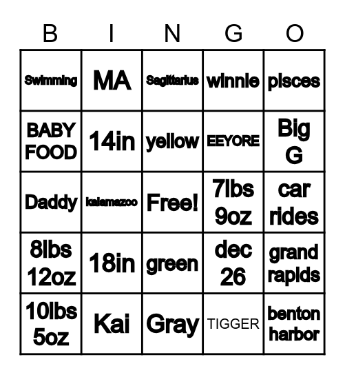 Getting to know Grayson ! Bingo Card