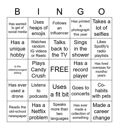 RMS Find Someone Who... Bingo Card