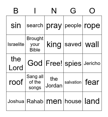 Big Church BINGO Card