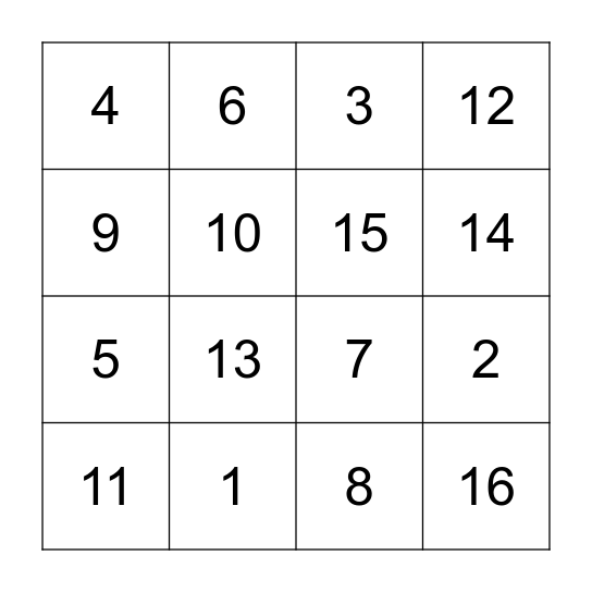 * Autumn's 7th Birthday * Bingo Card