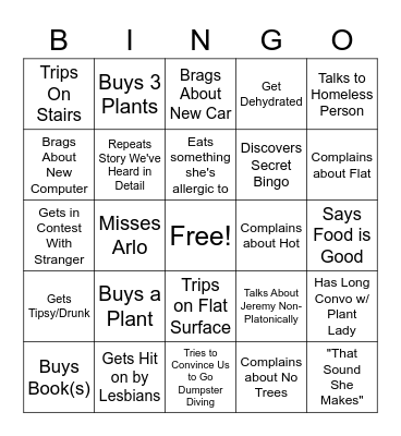 Anesah in Austin Bingo Card
