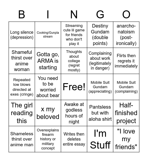 Lee Bingo Card