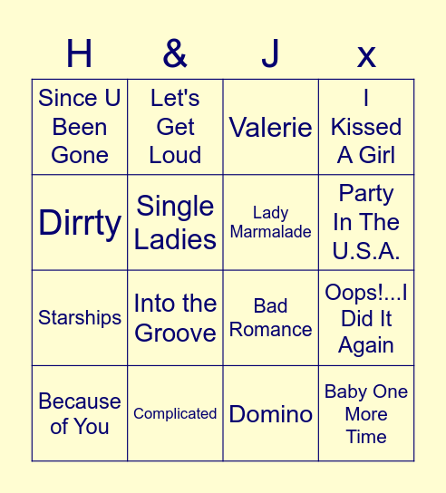 Diva Fever Bingo Card