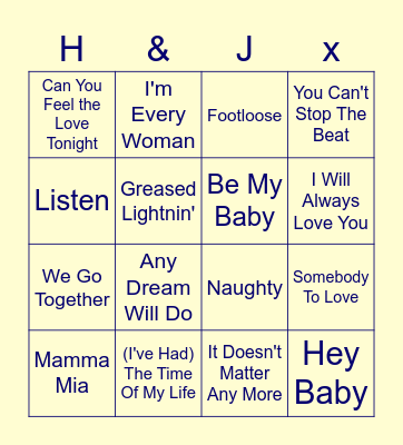 Musicals Bingo Card