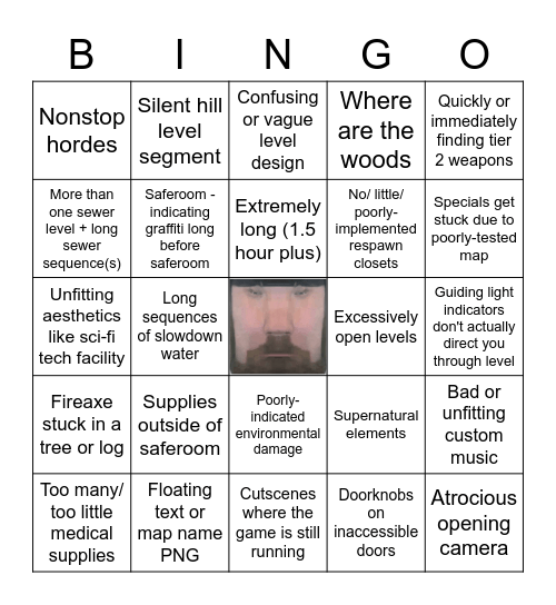 Left 4 Dead 2 Custom Map Bingo v1 Bingo Card