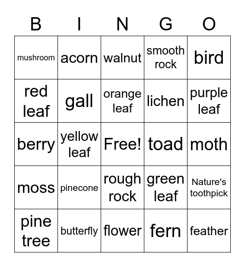 Buzzard Cave BINGO! Bingo Card