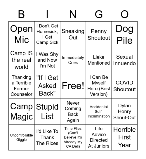CA Dell Bingo 2022 Bingo Card
