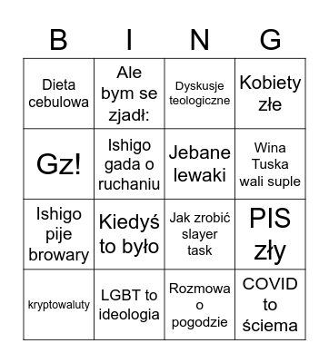 Osrs Polska Bingo Card