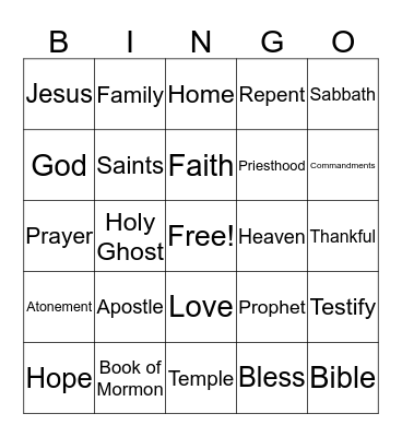 McCafferty Bingo Card