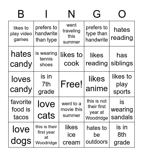 Get-to-Know-You Bingo Card