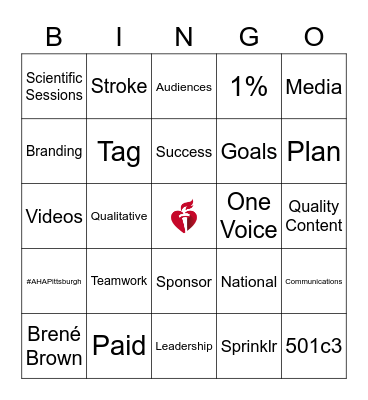 MarCom Bingo Card