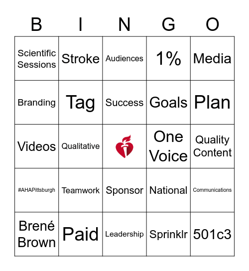 MarCom Bingo Card