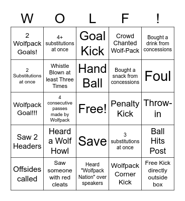 Family & Friends Night Bingo Card