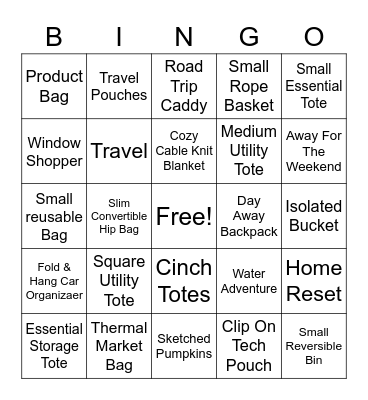 BINGO Thirty-One Style Bingo Card