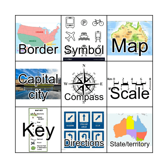 Read a Map Bingo Card