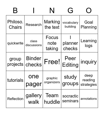 WICOR Bingo Card