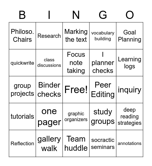 WICOR Bingo Card