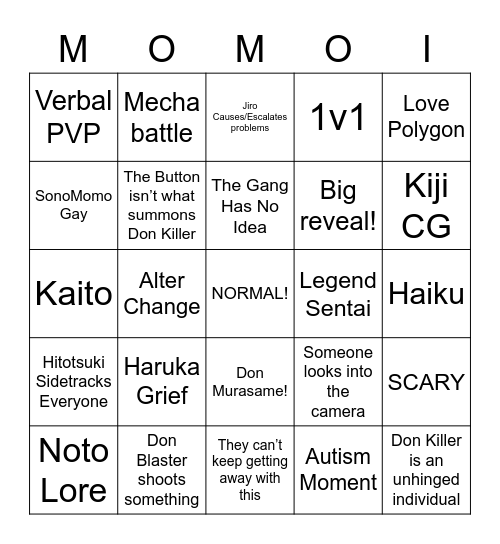 Donbros Bingo 39 Bingo Card