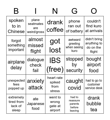 pomfy panda travel bingo Card