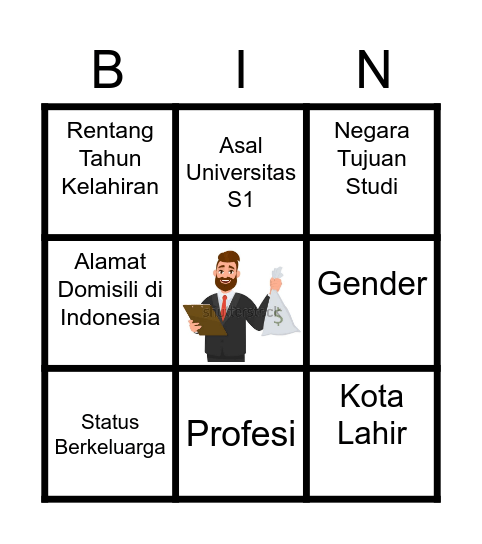 Tebak Nama Juragan Bingo Card