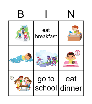 Daily Routine Bingo Card
